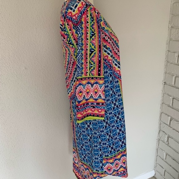 NWOT Pink Owl Multi-Colored Patterned Dress Size S - Picture 7 of 10